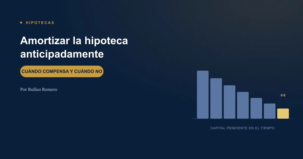 Amortizar la hipoteca anticipadamente: cuándo compensa y cuándo no