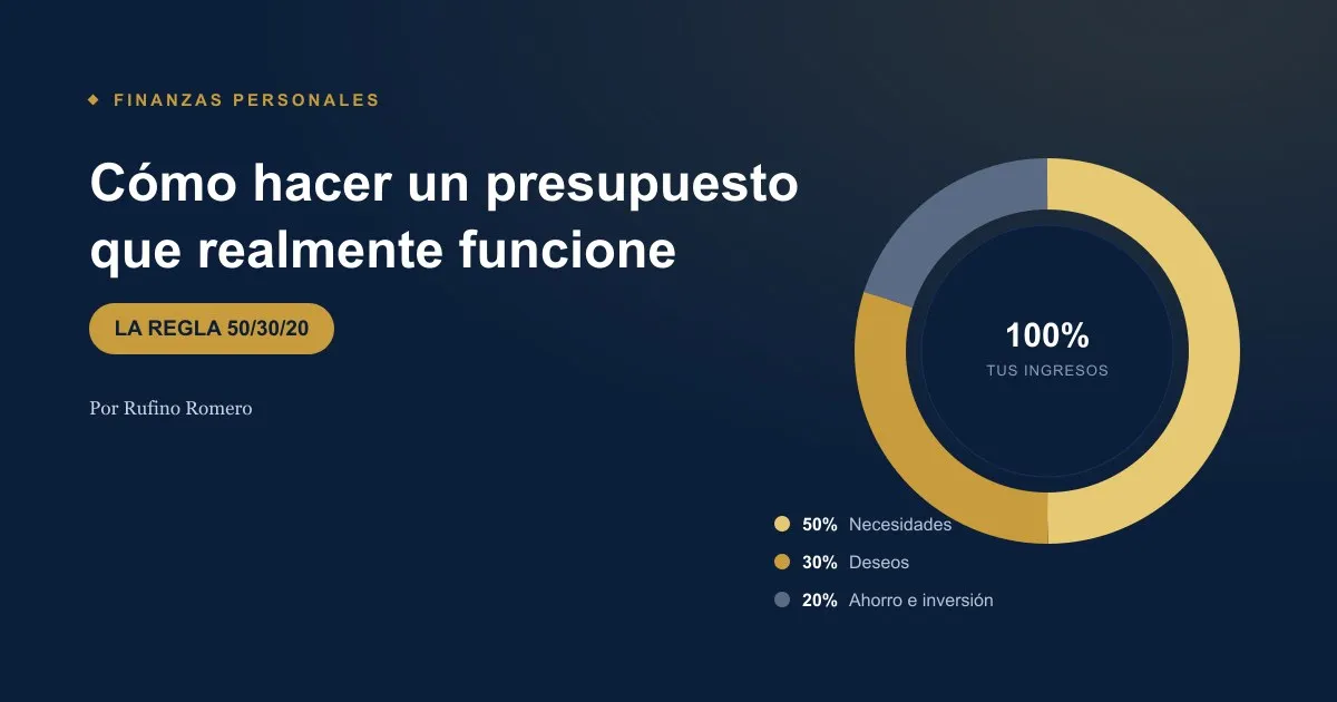 Cómo hacer un presupuesto que realmente funcione (la regla 50/30/20)